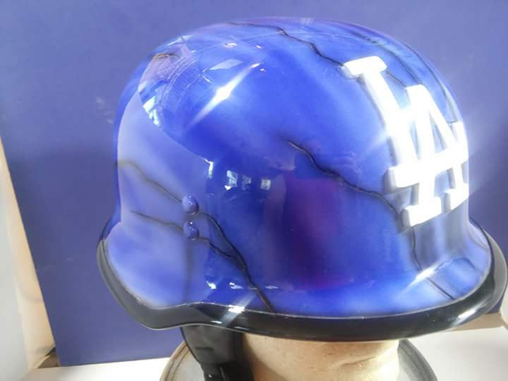 dodgers motorcycle helmet 3D LA Dodger Helmet