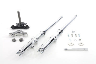 35mm Fork Assembly with Chrome Sliders Dual Disc - V-Twin Mfg.