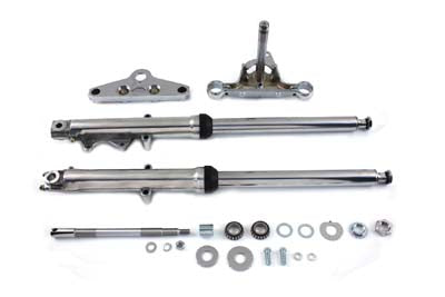 Fork Assembly with Polished Sliders - V-Twin Mfg.