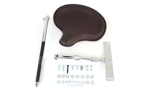 Corbin Gentry Brown Leather Solo Seat Kit - V-Twin Mfg.