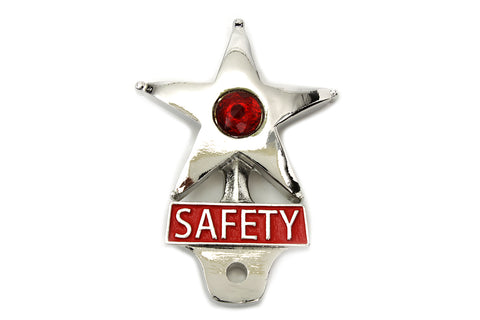 Safety License Plate Topper with Reflector - V-Twin Mfg.