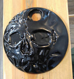 3D skull stretching through high gloss touring fuel door