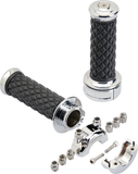 BILTWELL Grips - Alumicore - Custom - Chrome 6606-105-01