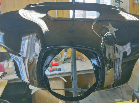 Harley Texas reccesed Punisher fairing batwing