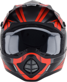 AFX FX-17 Helmet - Force - Frost Gray/Red - Large 0110-5205