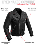 Fillmore Men's Motorcycle Leather Jacket Black