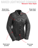 Onyx Women's Leather Motorcycle Shirt