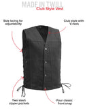 Lone Star Men's Motorcycle Twill Vest
