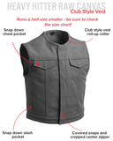 Lowside Grey Men's Motorcycle Canvas Vest