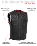 Captain Perforated Men's Motorcycle Leather Vest