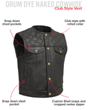 Shell Shock Men's Motorcycle Leather Vest (limited edition)