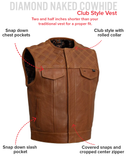 Timber Men's motorcycle leather vest (limited edition)