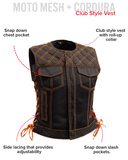Bonnie Moto Mesh Women's Motorcycle Vest - Diamond Quilt