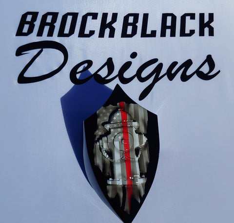 3D fire hydrant tattered American flag horn cover