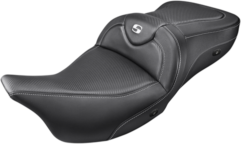 SADDLEMEN Heated Roadsofa Seat - Carbon Fiber - without Backrest - '08-'23 FL 808-07B-185HCT