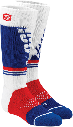 100% Youth Torque Socks - White - Large/XL 24107-000-18