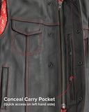 Bandit Men's Leather Motorcycle Vest