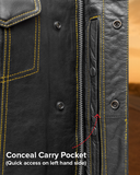 The Cut Men's Motorcycle Leather Vest, Multiple Color Options