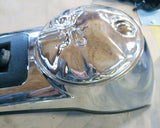 Chrome 3D Punisher Harley touring fuel door