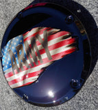 Army Tattered flag Harley derby cover black background