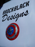 Captain America shield on touring derby cover
