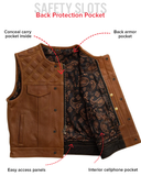 Timber Men's motorcycle leather vest (limited edition)