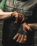 Roper DBL Palm Men's Motorcycle Leather Gloves