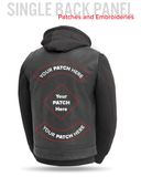 Kent Men's Motorcycle Leather Vest and Hoodie