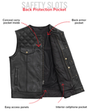 12 Gauge Men's Motorcycle Leather Vest