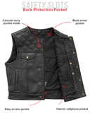 Shell Shock Men's Motorcycle Leather Vest (limited edition)