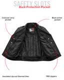 Fillmore Men's Motorcycle Leather Jacket Black
