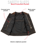 Bonnie Moto Mesh Women's Motorcycle Vest - Diamond Quilt