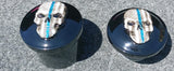 Custom Harley faux and fuel cap Thin Blue line skull