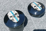 Custom Harley faux and fuel cap Thin Blue line skull