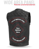 12 Gauge Men's Motorcycle Leather Vest