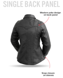 Onyx Women's Leather Motorcycle Shirt