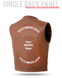 Lowside Men's Motorcycle Leather Vest Cognac