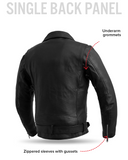 Fillmore Men's Motorcycle Leather Jacket Black