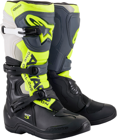 ALPINESTARS Tech 3 Boots - Black/Gray/Yellow Fluorescent - US 7 2013018-1055-7