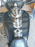 Big 3D Skull Tattered American Flag Harley console