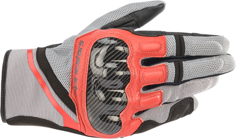 ALPINESTARS Chrome Gloves - Ash Gray/Black/Bright Red - Small 3568721-9203-S