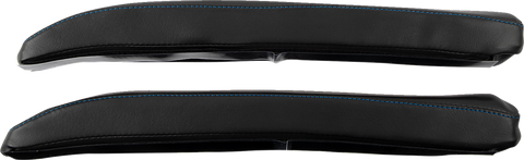 SHOW CHROME Kaliber Armrest Pads - Black w/ Blue Stitching - Slingshot '15-'22 H44-1BLUE