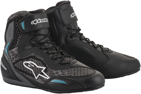 ALPINESTARS Stella Faster-3 Rideknit Shoes - Black/Teal - US 8 251052011708
