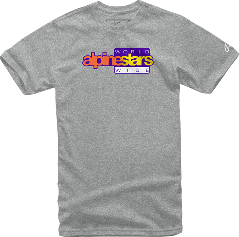 ALPINESTARS World Wide Again T-Shirt - Heather Gray - Medium 1232-722361026M