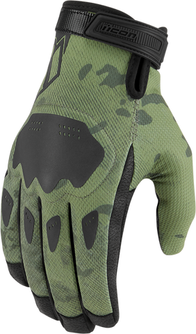ICON Hooligan™ CE Gloves - Green Camo - Large 3301-4404