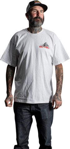 BILTWELL Spare Parts T-Shirt - White - Large 8101-054-004