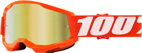 100% Youth Strata 2 Goggles - Orange - Gold Mirror 50032-00005