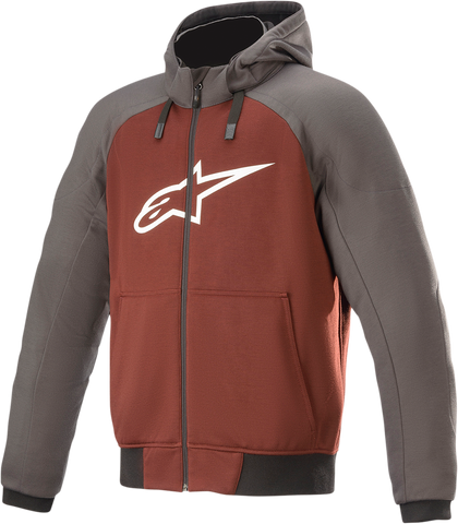 ALPINESTARS Chrome Hoodie - Gray/Burnt Orange - Small 4200918-9134-S