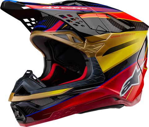 ALPINESTARS Supertech M10 Helmet - Era - MIPS® - Gloss Gold/Yellow/Rio Red - XS 8301223-5938-XS