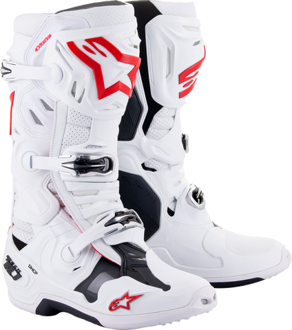 ALPINESTARS Tech 10 Supervented Boots - White/Red - US 9 2010520-2230-9
